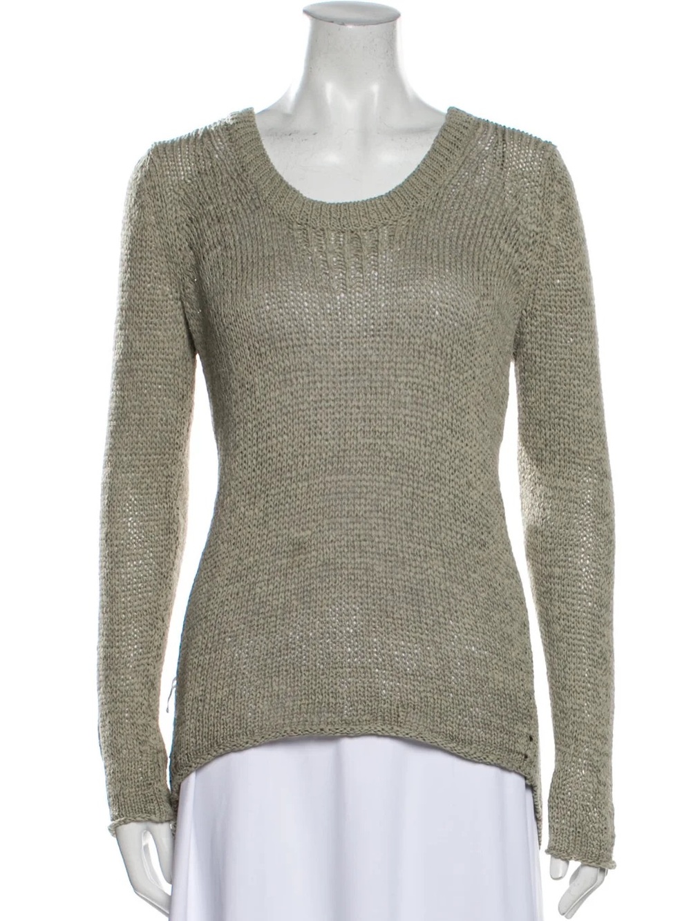 360 SWEATER Scoop Neck Grey Sweater